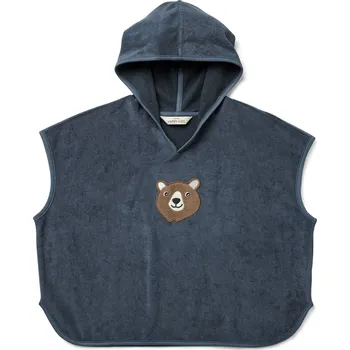 706529 - Tchibo - Dětské pončo z froté - pro ženy - vel. 110/116 - barva: modrá