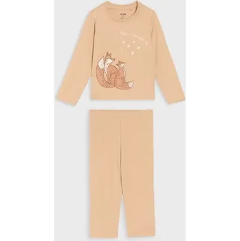 Chlapecké spodní prádlo Sinsay - Dvoudílná pyžamová souprava - béžová - 252EV-08X - 252EV-08X-80