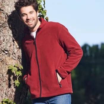 Pánská mikina Blancheporte Mikina na zip, z mikrofleecu cihlová 117/126 (XXL)