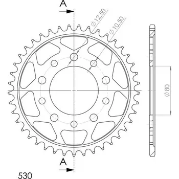 Řetězová sada pro motocykl Řetězová rozeta SUPERSPROX RFE-1334:41-BLK černý 41 zubů, 530