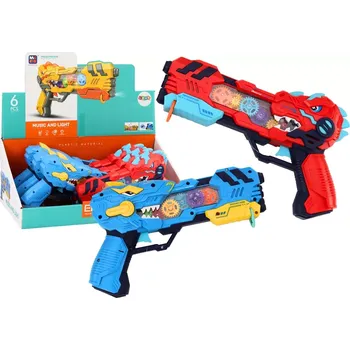 Dětská zbraň Dětská pistole s projektorem dinosaurů se světly a zvuky – modrá nebo červená