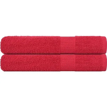 Utěrka vidaXL Saunové osušky 2 ks FROGN 80x200 cm 100% bavlna [137055] Barva: Červená