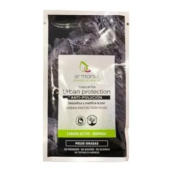 ARMONIA: Pleťová ochranná maska do města s aktivním uhlím a moringou 12x10g K514