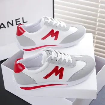 Dámská obuv Kvalitní dámské tenisky s logem M Barva: Červená, Velikost: 39