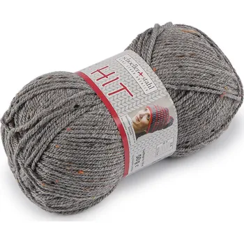 Příze Pletací příze Hit s nopky 50 g, barva 4 (249) šedá