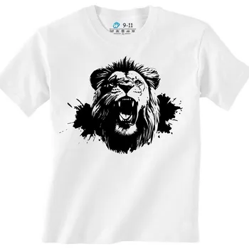 Chlapecké tričko Dětské tričko Řev Lva (Velikost: 3-4, Barva: Bílá)