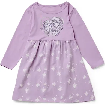 Dívčí šaty 706642 - Tchibo - Dětské žerzejové šaty »Ledová královna« - pro dívky - vel. 122/128 - barva: fialová/s potiskem