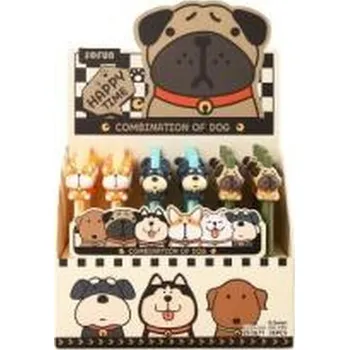 Długopis żelowy Dog 0,5mm nieb (36szt)