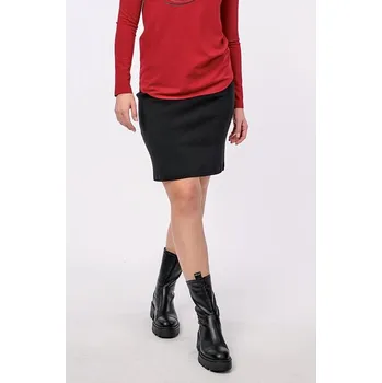 Dámská sukně Černá žebrovaná dámská sukně ke kolenům 196 velikost L