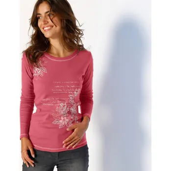 Dámské tričko Blancheporte Tričko s dlouhými rukávy a potiskem třešňová 34/36