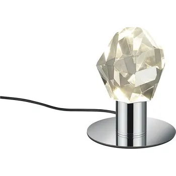 Čtecí lampička LED stolní lampa ve stříbrné barvě se skleněným stínidlem (výška 17 cm) Verano – Trio Select ID_1811194