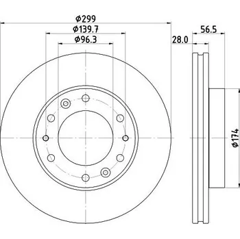 Brzdový kotouč Brzdový kotouč HELLA PAGID 8DD 355 134-821