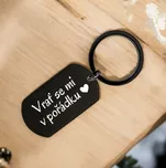 Ahome Kovová černá klíčenka - Vrať se mi v pořádku