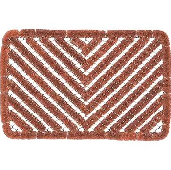 Rohožka Coco Kokosová rohožka Brush, 60 × 40 cm, vzor rybí kost&nbsp;561/15