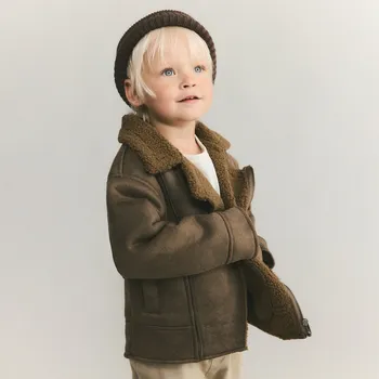 Reserved - Motorkářská bunda s ozdobným límcem - tmavě hnědá - PL689-89X - PL689-89X-104