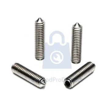 Šroub Šroub stavěcí s vnitřním šestihranem a hrotem, DIN 914, nerez A2 M6 x 6 - hobby balení, balení 1 ks