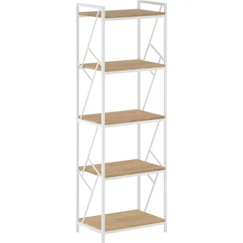 Šatní skříň Regál R2-FX 5P přírodní dub/bílý rám R25P-FX