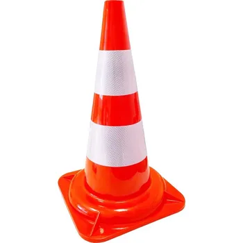 Kužel výstražný 50 cm - dva reflexní pruhy