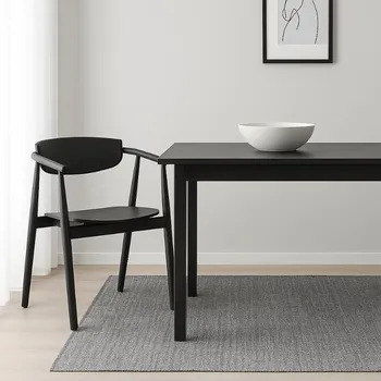 Jídelní židle FormWood Černá dubová jídelní židle Grayson