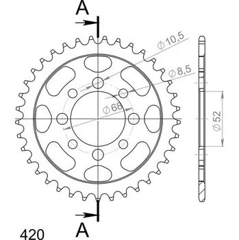 Řetězová sada pro motocykl SUPERSPROX Řetězová rozeta SUPERSPROX RFE-801:37-BLK černý 37 zubů, 420