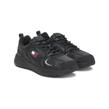 Dámská móda Tommy Jeans Sneakersy Tjm Runner Leather EM0EM01621 Černá 40