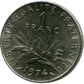 FRANCIE. 1 franc 1974.