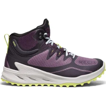 Dámská treková obuv Dámské boty Keen Wmns Zionic Mid Wp Black Plum/Daiquirri Green 36