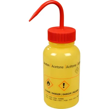 Krycí sklíčko k mikroskopu Bezpečnostní střička z LDPE, nápis Aceton, 500 ml, BJ = 12 kusů