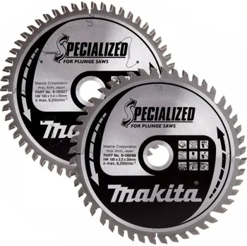 Pilový kotouč MAKITA MAKITA pilové kotouče 2ks dřevo,ALU 165mm B-49301