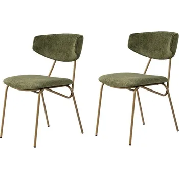 Sada jídelních židlí Nancy Green and Gold, 2 ks, zelená