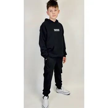 Chlapecká mikina Reporter Young | Chlapecká černá mikina s kapucí a potiskem NEW YOURK - Barva ČERNÁ, Velikost 146 243-0551B-07-100-1