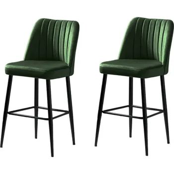 Barová židle Sada barových židlí Vento Green and Black, 2 ks, tmavě zelená