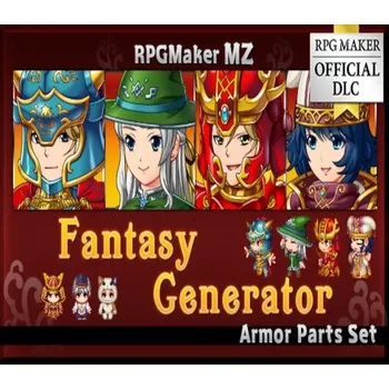 Počítačová hra RPG MAKER MZ - Fantasy Generator - Armor Parts Set DLC