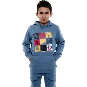 Chlapecká mikina Chlapecká mikina s kapucí AUTHORITY-H-SKATER90 B blue Modrá 164/170