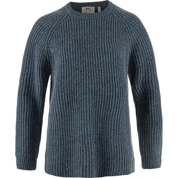 Dámská mikina svetr dámský FJÄLLRÄVEN Övik Rib Sweater W Navy - XL
