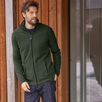 Pánská mikina Blancheporte Mikina na zip, z mikrofleecu khaki 87/96 (M)