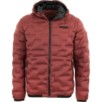 Pánská zimní bunda ALPINE PRO LOOB XXXL Vínová, Černá