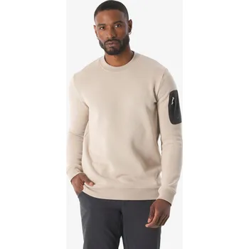 Pánský svetr QUECHUA Pánský turistický svetr NH 100 2XL BÉŽOVÁ