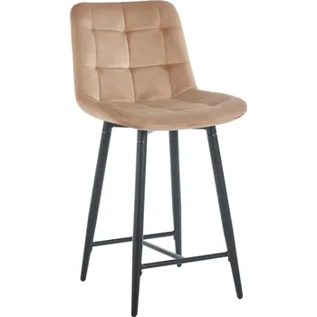 Barová židle Barová židle velvet cappuccino černý rám H1-FX