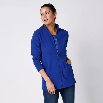 Dámská mikina Blancheporte Fleecová mikina na zip tmavě modrá 34/36