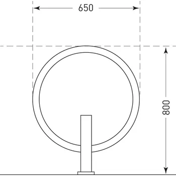 stojan na kolo Opěrný oblouk, kruhová konzola z kulaté trubky, žárově zinkovaný, na hmoždinky, výška 800 mm