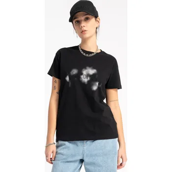 Reporter Young | Dívčí černé tričko s potiskem - Barva ČERNÁ, Velikost 134/140 251-0440G-09-100-1