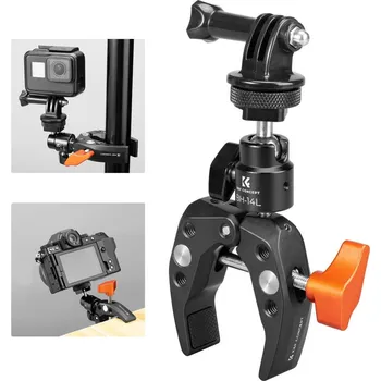 Stativ Kovová svorka super clamp s kulovou hlavou K&F Concept MS26 (bytelná svorka s kovovou mini hlavou BH-14L KF31.097)