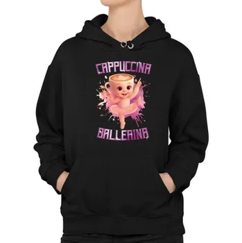 Žertovný předmět Tričkový.cz - Cappuccina Ballerina Baby - Italian Brainrot - balerína šálek - dámská mikina s potiskem