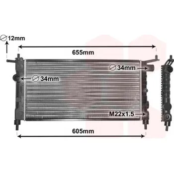 Motor automobilu Chladič, chlazení motoru VAN WEZEL 37002183