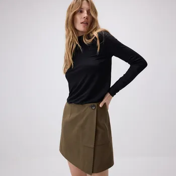 Dámská sukně Reserved - Mini sukně z umělého semiše - pudrově zelená - 695EH-97X - 695EH-97X-XL