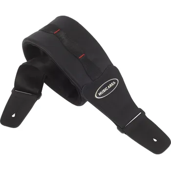 Kytarový popruh Music Area Strap Black Wide Long + prodloužená záruka 3 roky