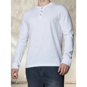 Oblečení a móda Sinsay - Tričko s&nbsp;dlouhými rukávy - bílá - 653EY-00X - 653EY-00X-XL