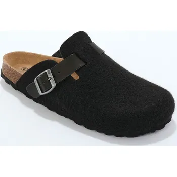 Dámské pantofle Pantofle dřeváky z plstěného materiálu antracitová 45