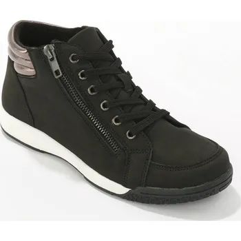 Dámské tenisky Kotníkové tenisky se zipem a tkaničkami černá 36